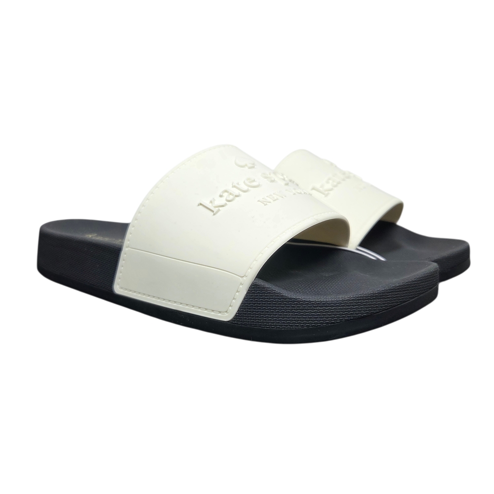 Kate Spade Sunny Slide Sandals Black White Women’s 5